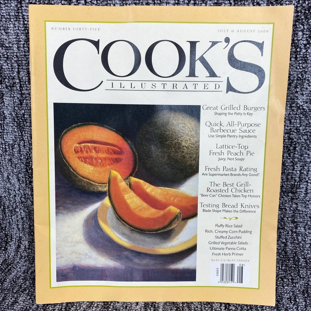 Vintage Cooks Illustrated Magazine July August 2000 Number 45 Recipes
